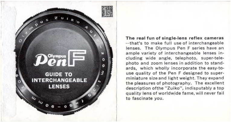 Olympus Pen F/FT Literature – SkipWilliams.com